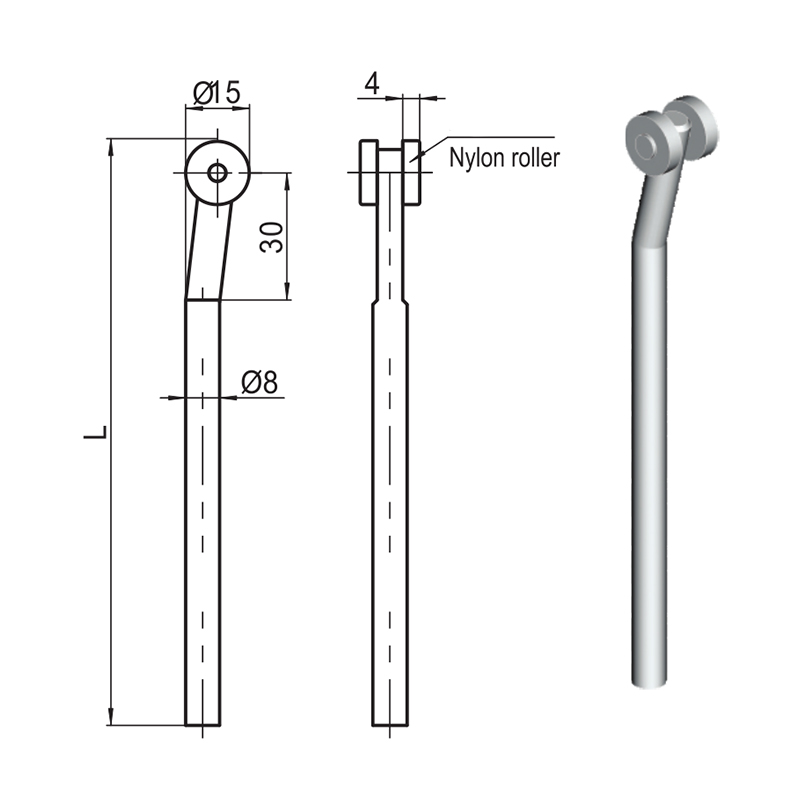 LG001 নাইলন রোলার সংযোগকারী রড লক আনুষাঙ্গিক