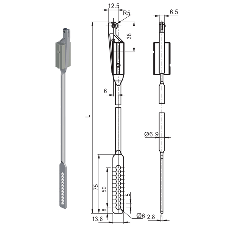 LG002-2 সংযোগকারী রড শিল্প লক আনুষাঙ্গিক
